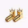 20pcs SMA Female Right Angle Connector Through Hole for PCB Mount