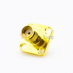 SMA Flange Connector 4 Holes PCB Mount Welding Plate Female Straight