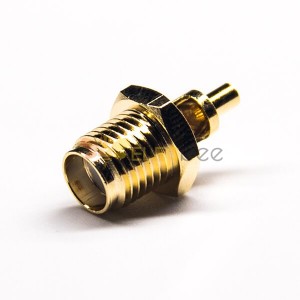 SMA Gold Plating Connector Female 180 Degree Window Solder Type