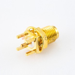 SMA Jack PCB Mount Connector Straight DIP Type Front Bulkhead