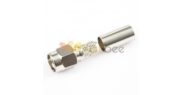 SMA Male Connector 180 Degree Crimp for 3DFB/LMR200 Cable
