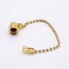 SMA Male Dust Cap with steel Chain Gold Plated