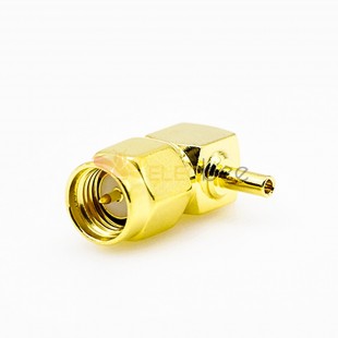 SMA Male Right Angle Connector Solder Type for 0.4D Cable