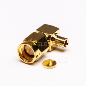 SMA Male Right Angle Connector Solder Type for Coaxial Cable
