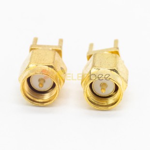 SMA PCB Mount Connector Male Straight DIP Type