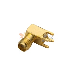 SMA R/A Jack PCB Conector através de buraco tipo cobre com banhado a ouro