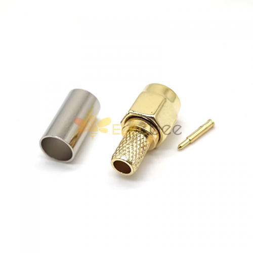 SMA RF Male Straight Connector Crimp for RG223