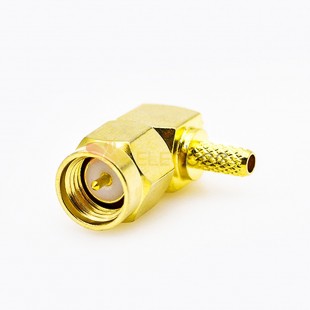 SMA RG174/RG316 Connector Male 90 Degree Solder for Cable