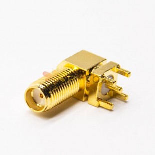 SMA Right Angle Female Connector Through Hole for PCB Munt