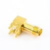 SMA Right Angle For PCB Connector Female Through Hole