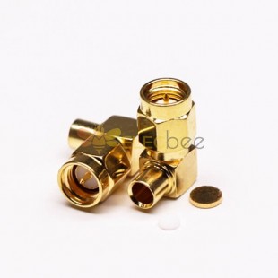 20pcs SMA Right Angle Plug Connector Solder Type for coaxial Cable