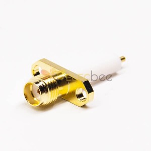 SMA Square Flange Connector Female Straight with Extended PTFE