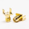 20pcs SMA Straight Female Connector Plate Edge Mount for PCB Mount Gold Plating