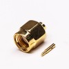 SMA Straight Male pin Gold Plating Solder Type for Coaxial Cable