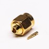 20 piezas SMA macho recto pin chapado en oro tipo de soldadura para Cable Coaxial
