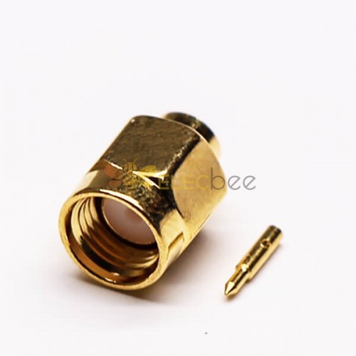 SMA Straight Plug coaxial Connector Solder Type for Cable