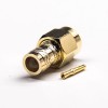 SMA Straight RP Male Connector Femelle Pin Crimp Type Gold Plating