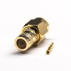 SMA Straight RP Male Connector Female Pin Crimp Type Gold Plating
