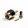 RP Macho SMA Conector Straight Feminino Pin Crimp Tipo Gold Plating para RG316