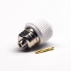 SMA RP Male Connector Straight Solder Type Nickel Plating White Plastic Shell