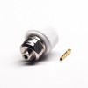 SMA RP Conector Masculino Straight Solder Tipo Nickel Plating White Plastic Shell
