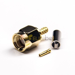 20pcs RP Male SMA Connector Straight Female Pin Crimp Type Gold Plating for RG316