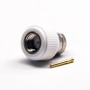 20pcs SMA RP Male Connector Straight Solder Type Nickel Plating White Plastic Shell