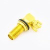 SMA Waterproof Connector 90 Degree Female Front Bulkhead Through Hole for PCB Mount