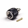 Solder Type SMA Connector RP Male 180 Degree Black Plastic Shell