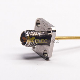 Straight SMA female Flange with 4 Holes with Gold Plated Pin