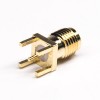 Threaded Type SMA Connector 180 Degree Female Through Hole pour PCB Mount