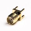 20pcs Threaded Type SMA Connector 180 Degree Female Through Hole for PCB Mount