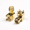 20pcs Through Hole SMA Connector Jack Right Angled Gold Plating 50 Ohm PCB Mount