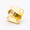 Videos SMA Connector 4Hole Square Flange Jack for Panel Mount