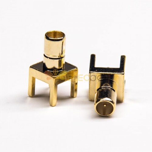 Conector coaxial recto macho chapado en oro SMB con orificio pasante de 20 piezas