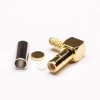 90 Degree SMB Connector Female Crimp Type for Cable Gold Plating
