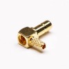 90 Degree SMB Connector Female Crimp Type for Cable Gold Plating
