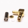 20 piezas conector SMB de 90 grados tipo de crimpado hembra para Cable chapado en oro
