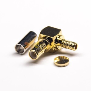 Female SMB Connector 90 Degree for Coaxial Cable Gold Plating