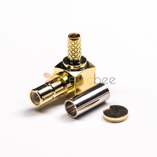 20pcs Female SMB Connector 90 Degree for Coaxial Cable Gold Plating