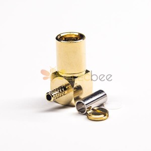 RF Connector SMB Type 90 Degree Male Crimp Type for Coaxial Cable