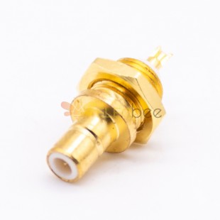 SMB 180 Degree Connector Female with Thread Solder Type for Cable
