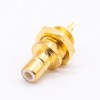 20pcs SMB 180 Degree Connector Female with Thread Solder Type for Cable