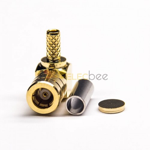 20pcs SMB Coaxial Connector 90 Degree Male Crimp Type for Coaxial Cable