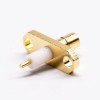 SMB Connector Female PCB Straight Through Hole 2 Holes Flange With Extended PTFE