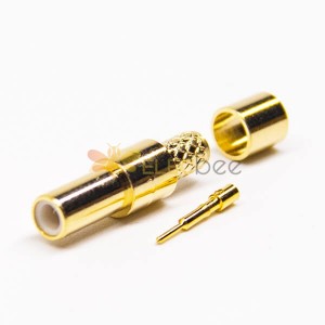 SMB Feminino Crimp Conector 180 Grau para cabo de revestimento de ouro