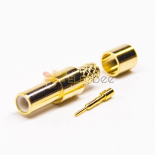 SMB Femelle Crimp Connector 180 Degré pour cable Gold Plating