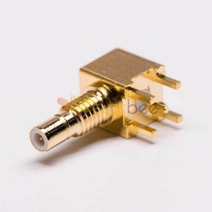 smb feminino ângulo reto conector gold plated para PCB Mount