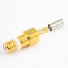 SMZ (BT43) Connector Male Straight Crimp SYV75-2-2 Cable Gold Plating and Nickel Plating