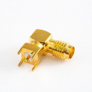 SSMA Connector Type Solder PCB Mount Female Right Angle Through Hole